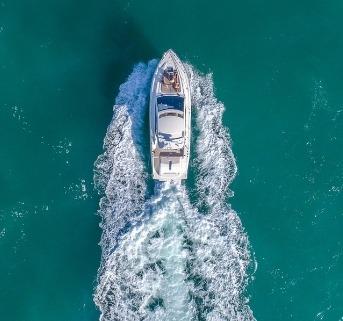Aerial view of a boat 